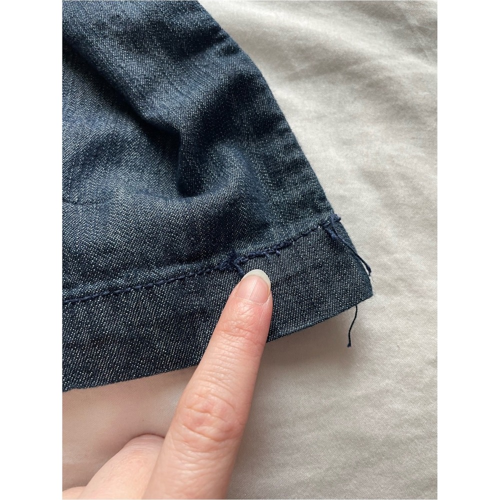 Y2K Low Rise Dark Blue Chambray Trouser Flare Pants 6 2000s Bratz Chic Going Out - Picture 4 of 10